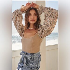 Solstice Blooms Promesa Balloon Sleeve Bodysuit